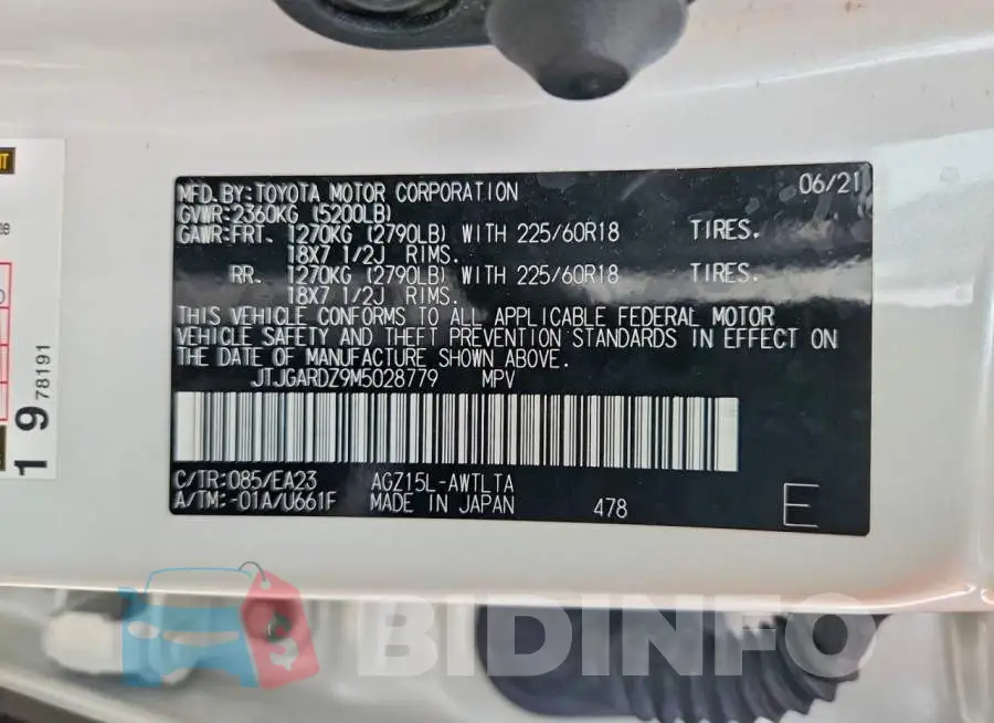 JTJGARDZ9M5028779 Photo# 13