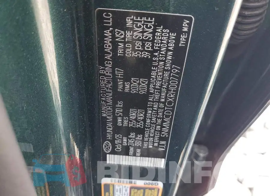 5NMMCDTCXRH007797 Photo# 13