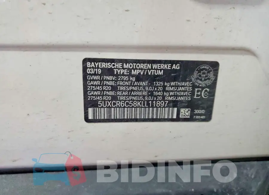 5UXCR6C58KLL11897 Photo# 13