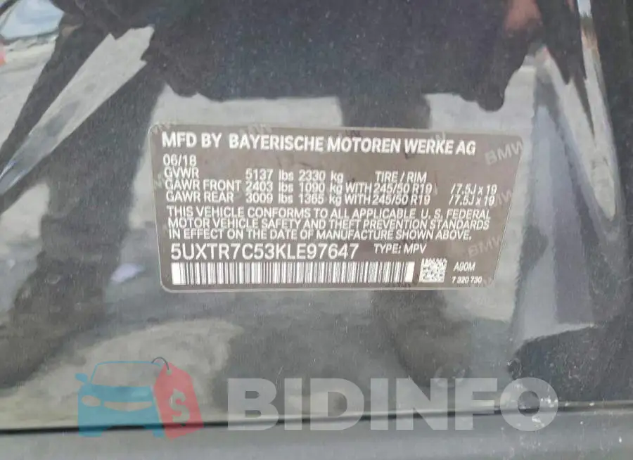 5UXTR7C53KLE97647 Photo# 14