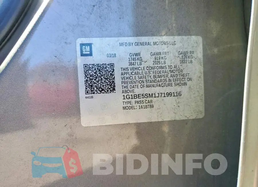 1G1BE5SM1J7199116 Photo# 12