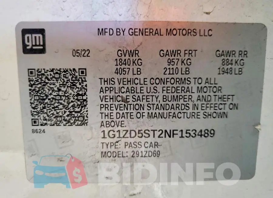1G1ZD5ST2NF153489 Photo# 12