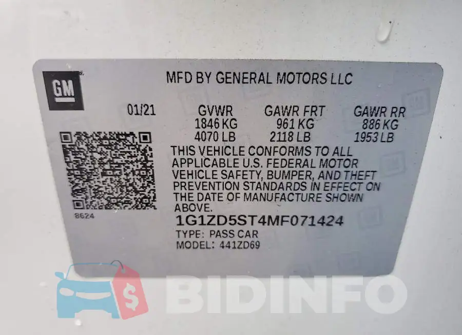 1G1ZD5ST4MF071424 Photo# 13