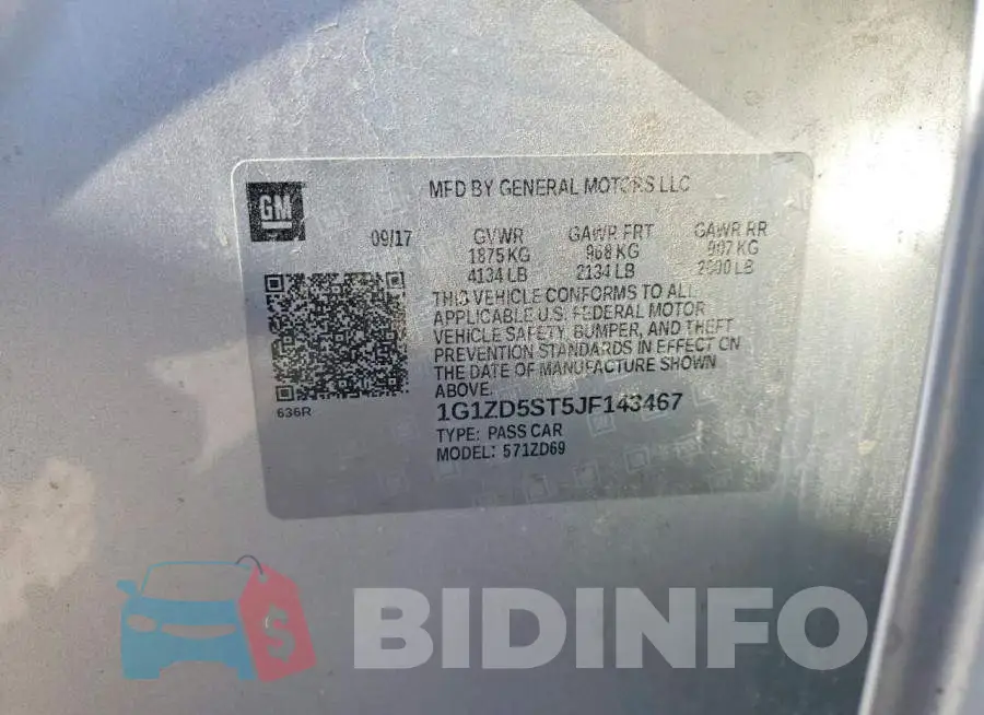 1G1ZD5ST5JF143467 Photo# 12
