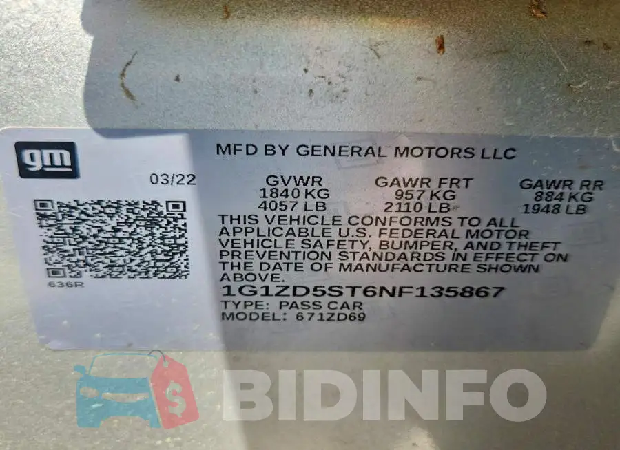 1G1ZD5ST6NF135867 Photo# 12