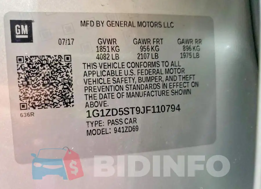 1G1ZD5ST9JF110794 Photo# 13