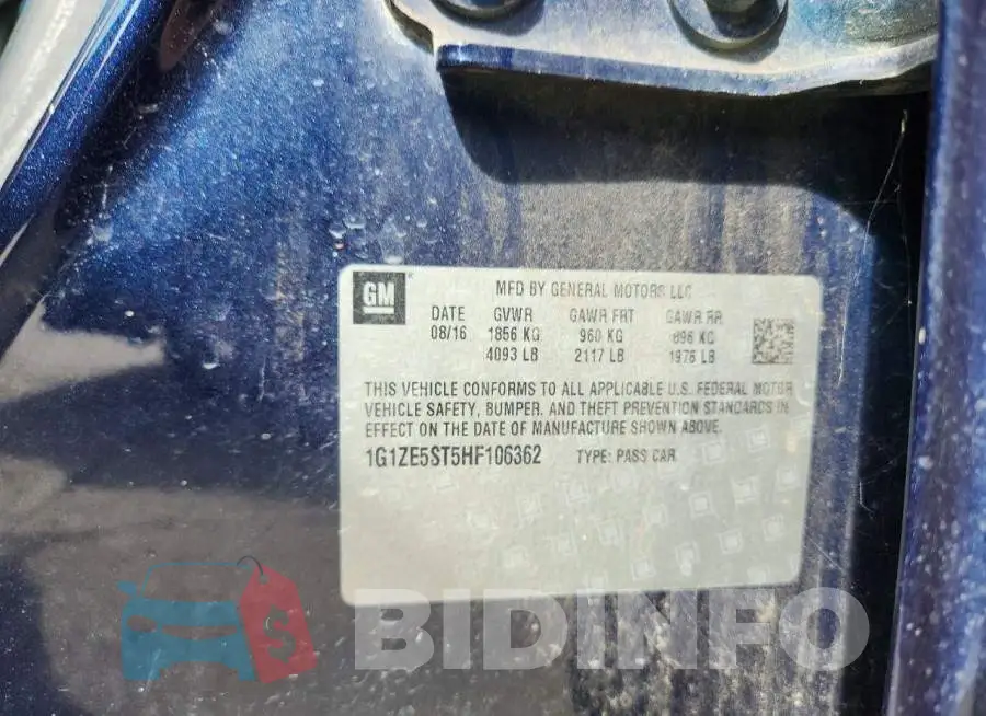 1G1ZE5ST5HF106362 Photo# 12