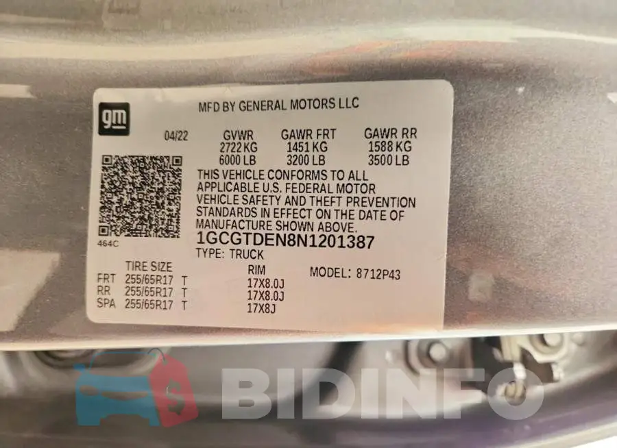 1GCGTDEN8N1201387 Photo# 12