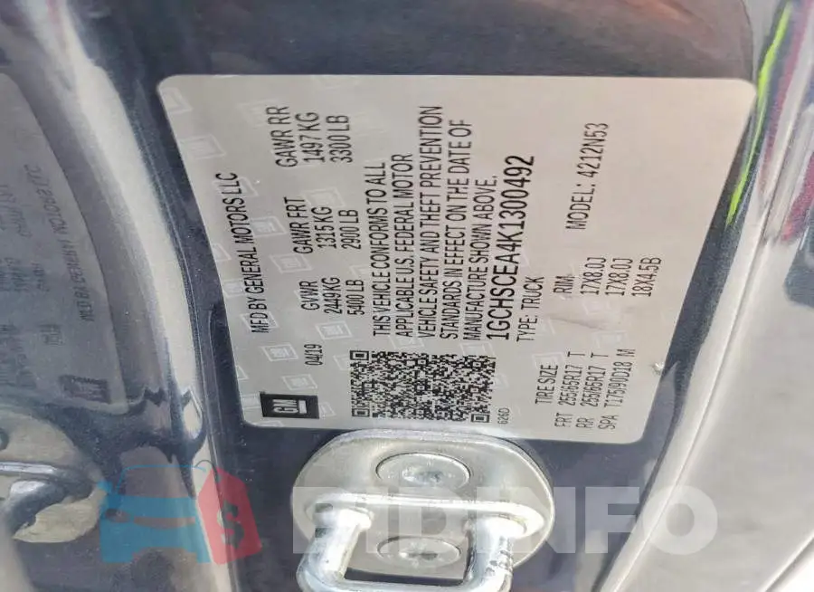 1GCHSCEA4K1300492 Photo# 12