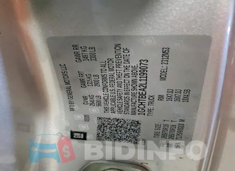 1GCHTBEA2L1199073 Photo# 12
