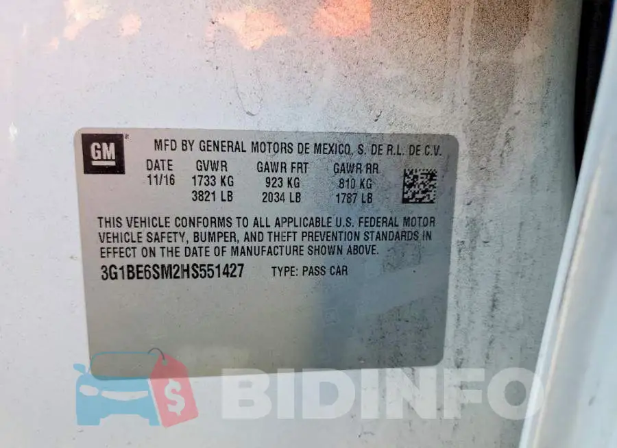 3G1BE6SM2HS551427 Photo# 12
