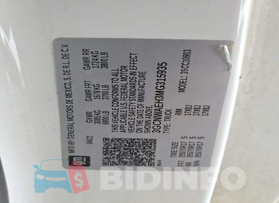 3GCNWAEH3MG315935 Photo# 12
