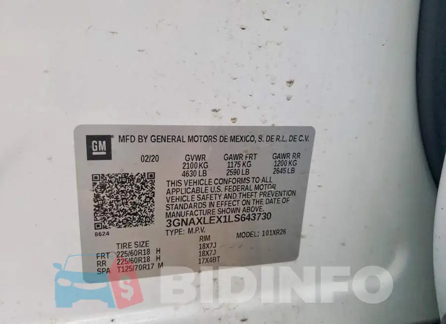 3GNAXLEX1LS643730 Photo# 13