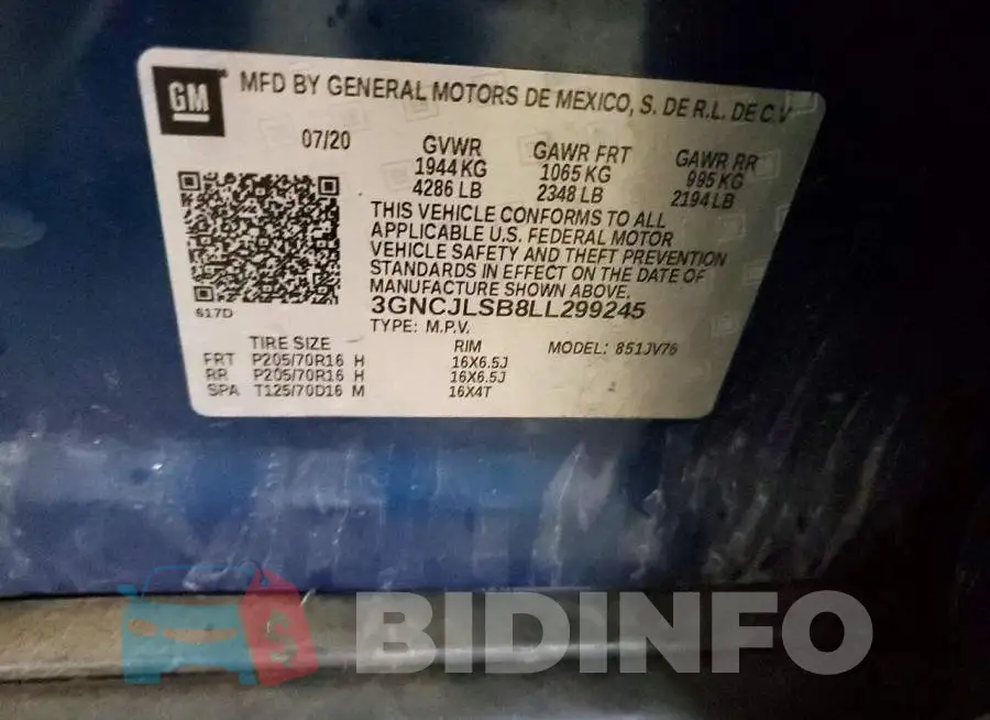 3GNCJLSB8LL299245 Photo# 13