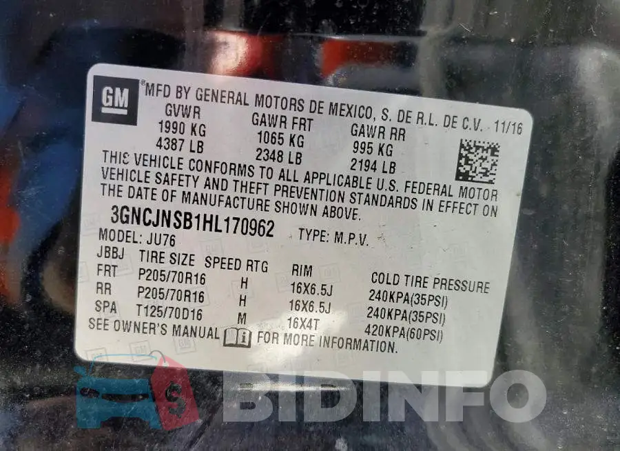 3GNCJNSB1HL170962 Photo# 13