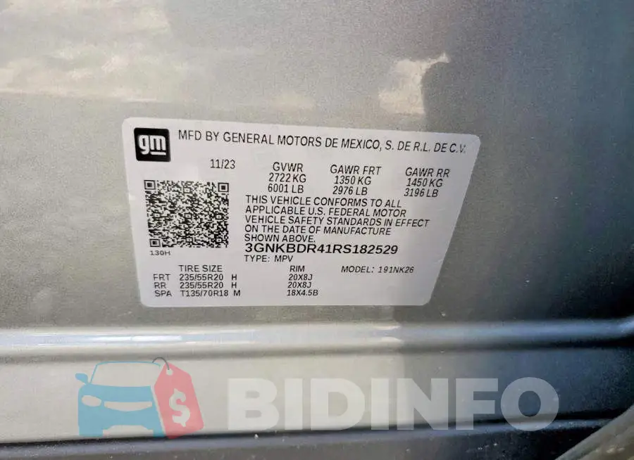 3GNKBDR41RS182529 Photo# 12