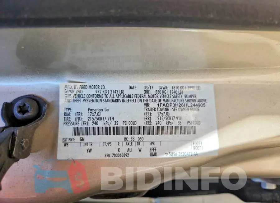 1FADP3H28HL244905 Photo# 12