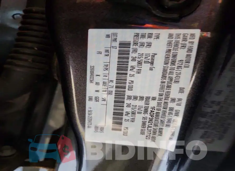 1FADP3N21JL317123 Photo# 12