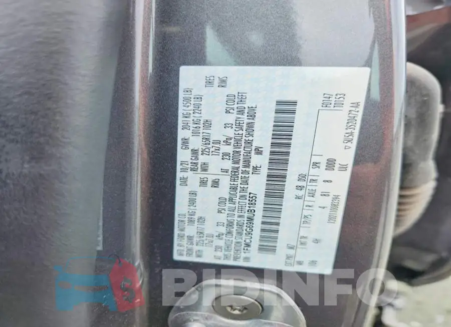 1FMCU9G69MUB18557 Photo# 13