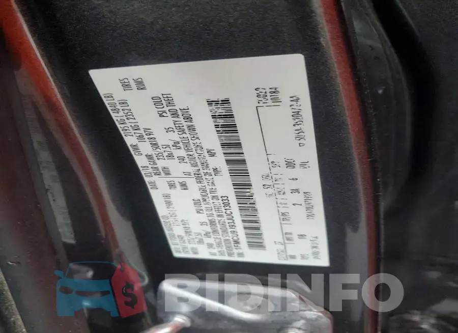 1FMCU9J93JUC13033 Photo# 12