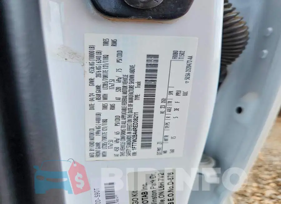 1FT7W2BA4RED38211 Photo# 12