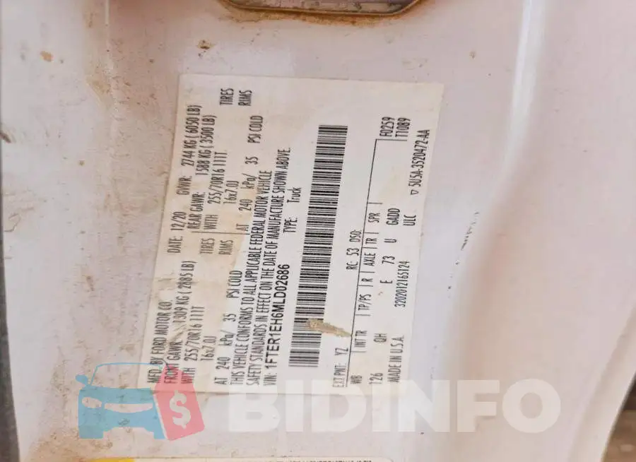 1FTER1EH6MLD02686 Photo# 12