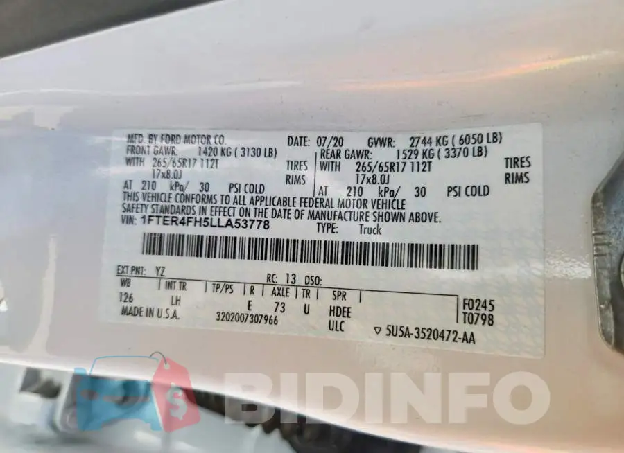 1FTER4FH5LLA53778 Photo# 12