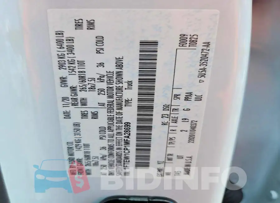 1FTEW1CP1MFA28699 Photo# 12