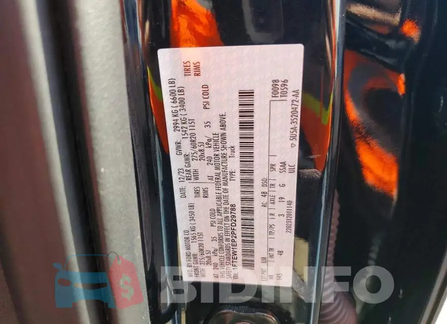 1FTEW1EP2PFD29788 Photo# 12