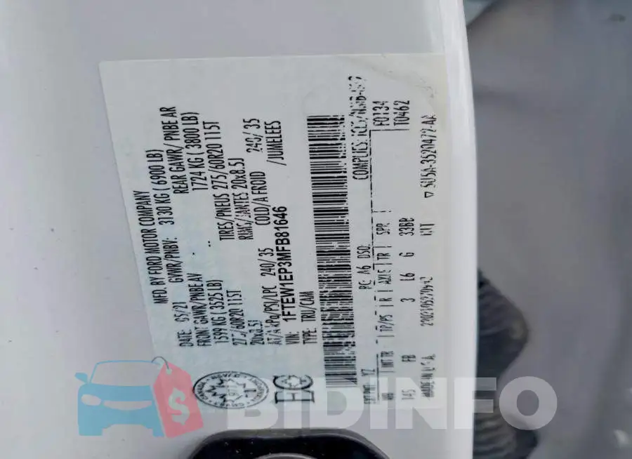 1FTEW1EP3MFB81646 Photo# 12