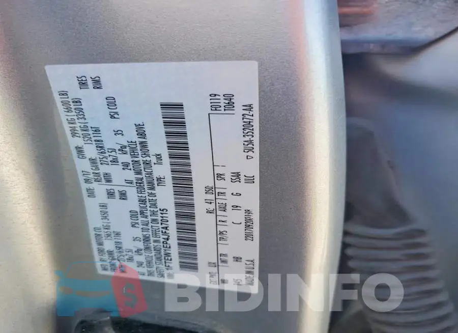 1FTEW1EP4JFA70115 Photo# 12