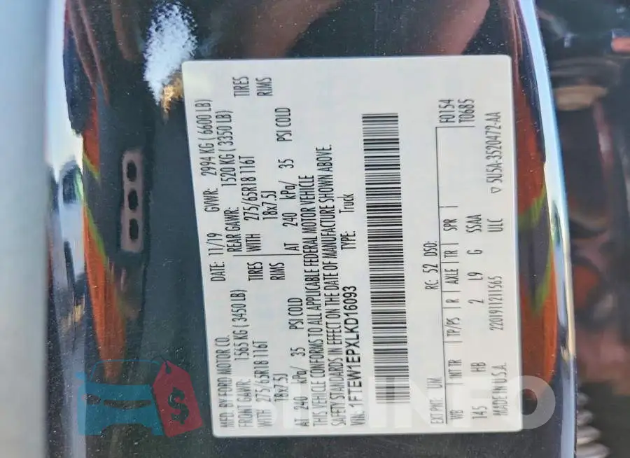1FTEW1EPXLKD16093 Photo# 12