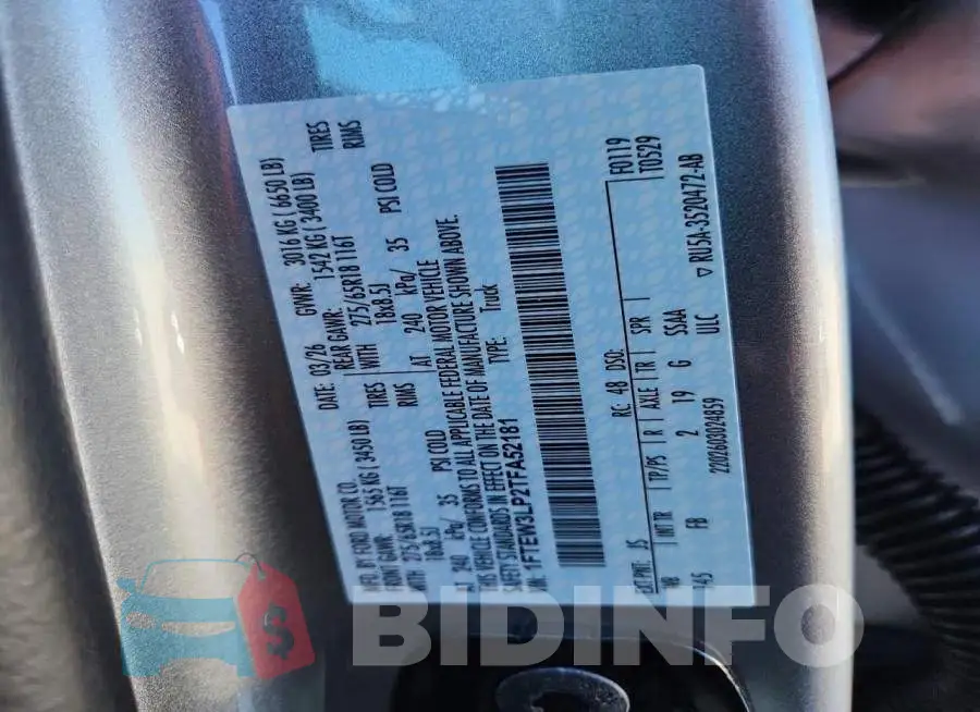 1FTEW3LP2TFA52181 Photo# 13