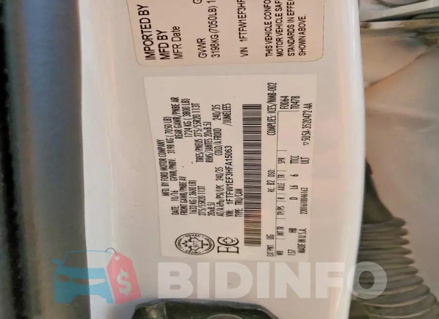 1FTFW1EF3HFA15063 Photo# 12