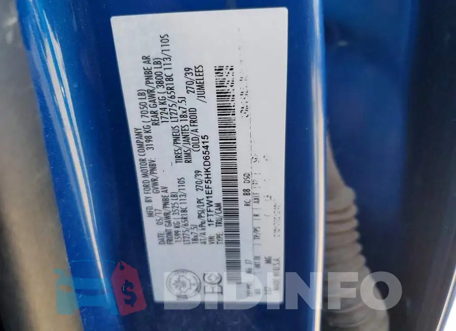 1FTFW1EF5HKD65415 Photo# 12