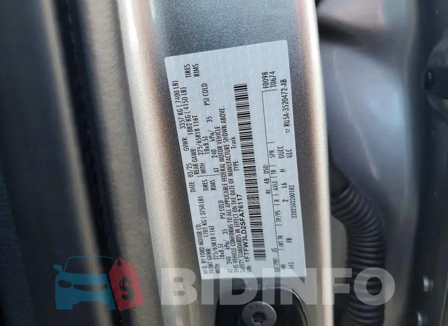 1FTFW3LD2SFA76117 Photo# 12