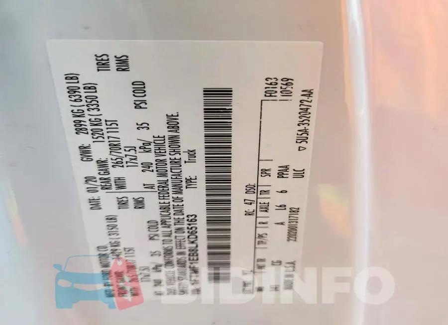 1FTMF1EB8LKD65163 Photo# 12