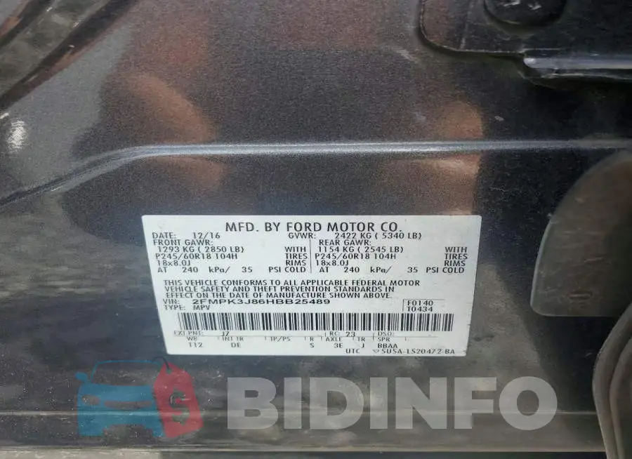 2FMPK3J86HBB25489 Photo# 12