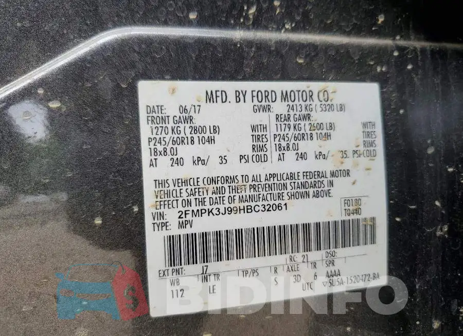 2FMPK3J99HBC32061 Photo# 13