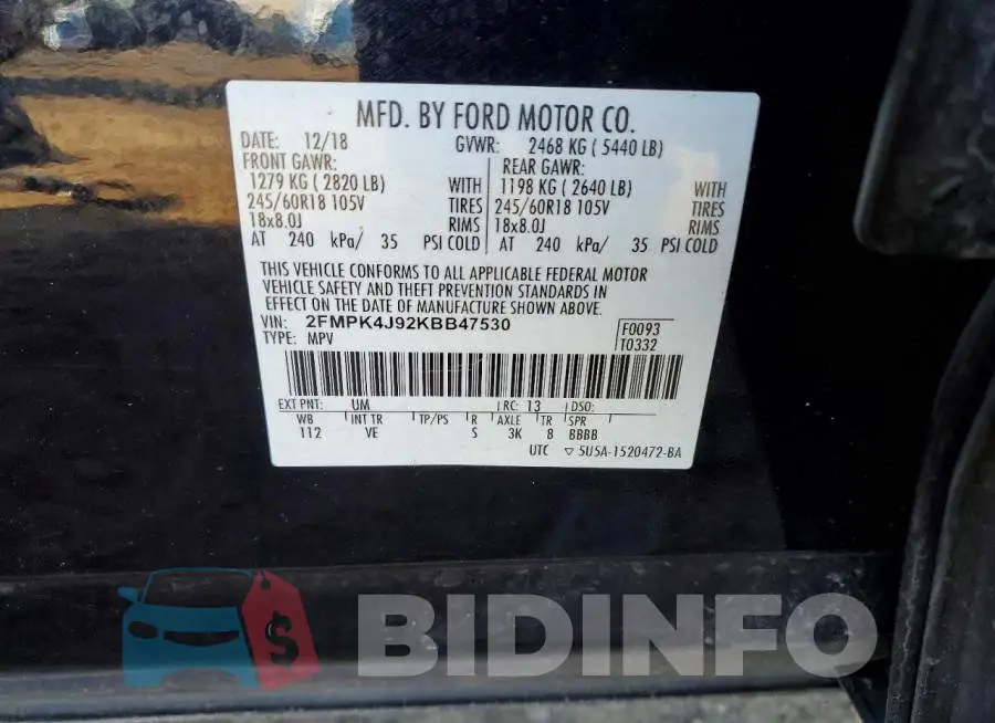 2FMPK4J92KBB47530 Photo# 13