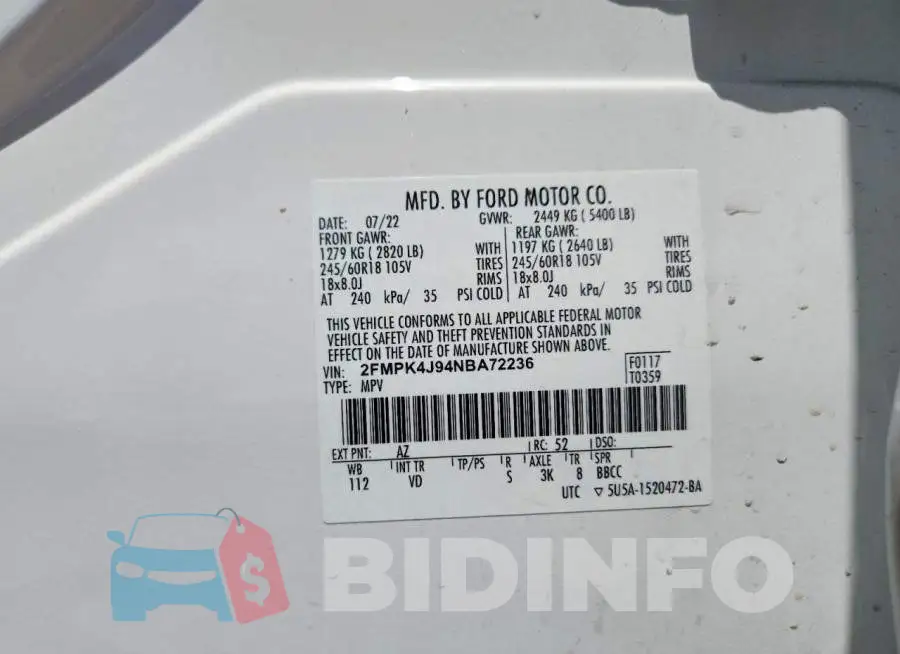 2FMPK4J94NBA72236 Photo# 12