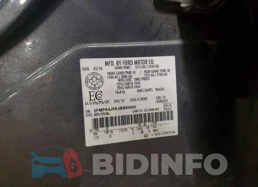 2FMPK4J9XJBB90950 Photo# 14