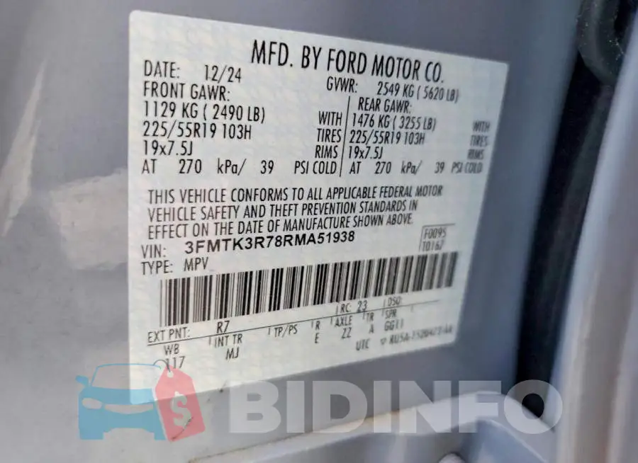 3FMTK3R78RMA51938 Photo# 12