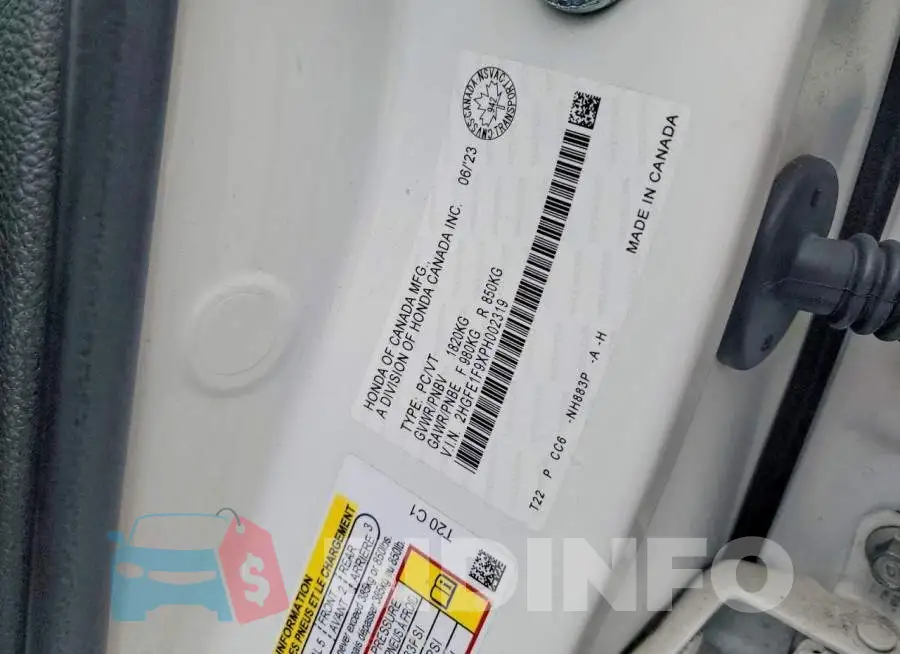 2HGFE1F9XPH002319 Photo# 12