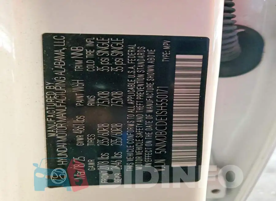 5NMJBCDE1SH550171 Photo# 13
