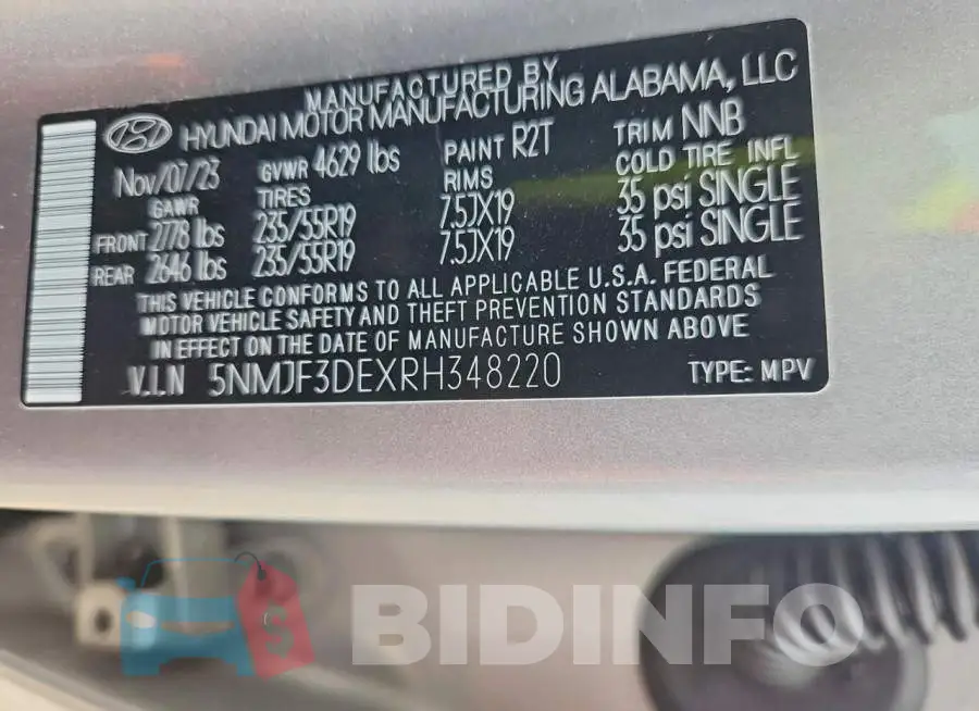 5NMJF3DEXRH348220 Photo# 13