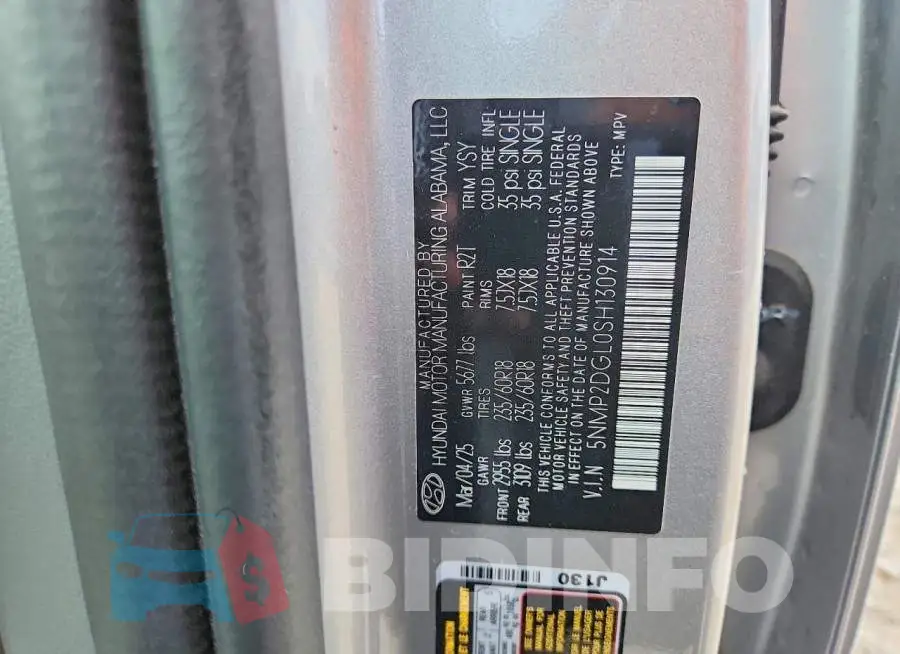 5NMP2DGL0SH130914 Photo# 13