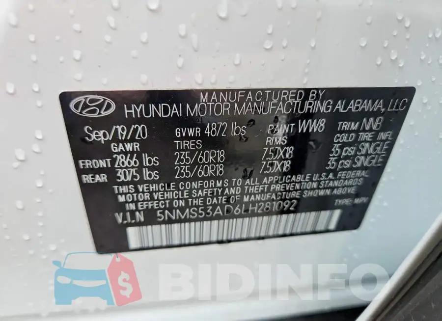 5NMS53AD6LH281092 Photo# 13