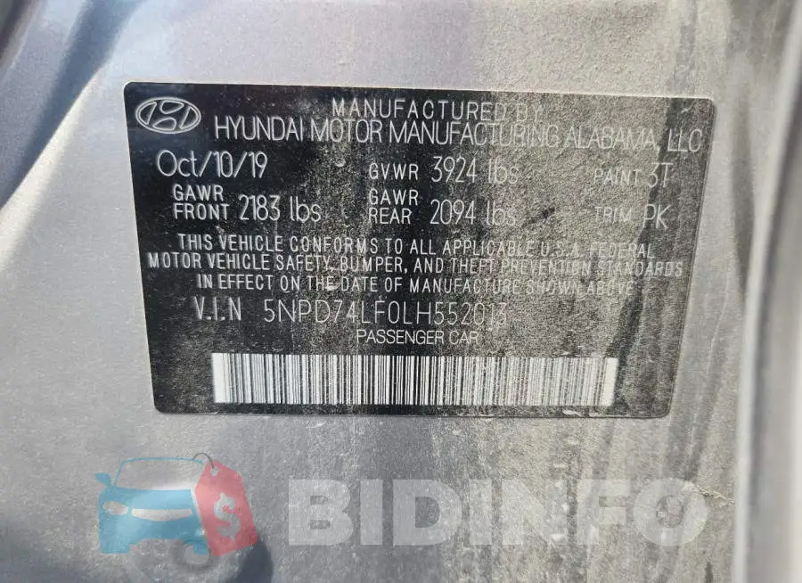 5NPD74LF0LH552013 Photo# 13