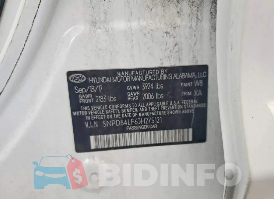 5NPD84LF6JH275121 Photo# 12